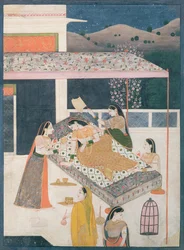 Esperando al amante, Garhwal, c.1789-1800